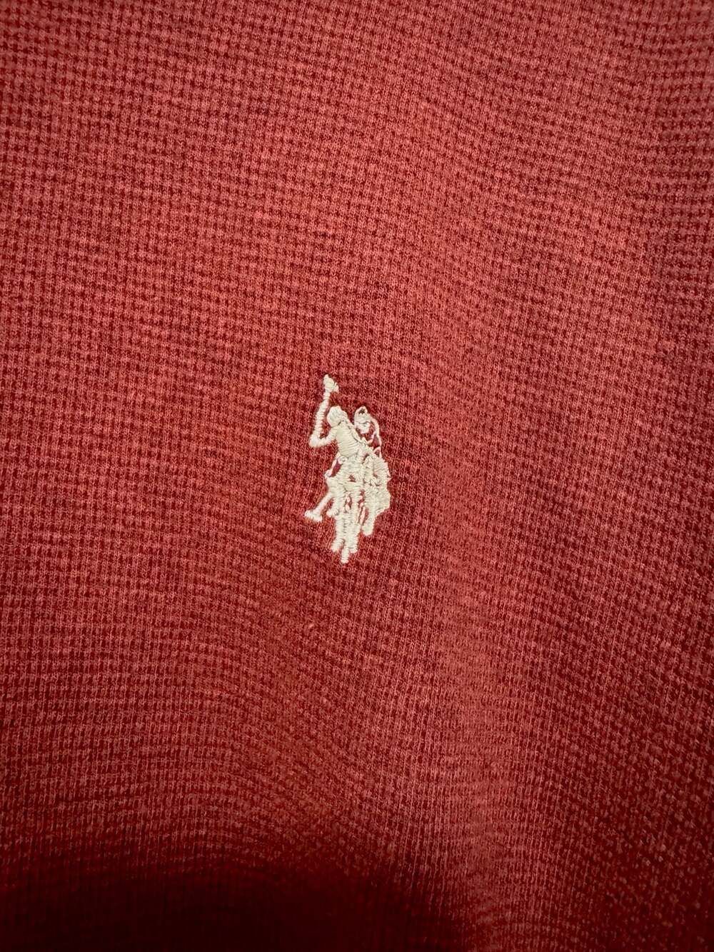 U.S. Polo Assn. Men's Long Sleeve Waffle Knit Thermal Crew Neck Shirt - Picture 2 of 5